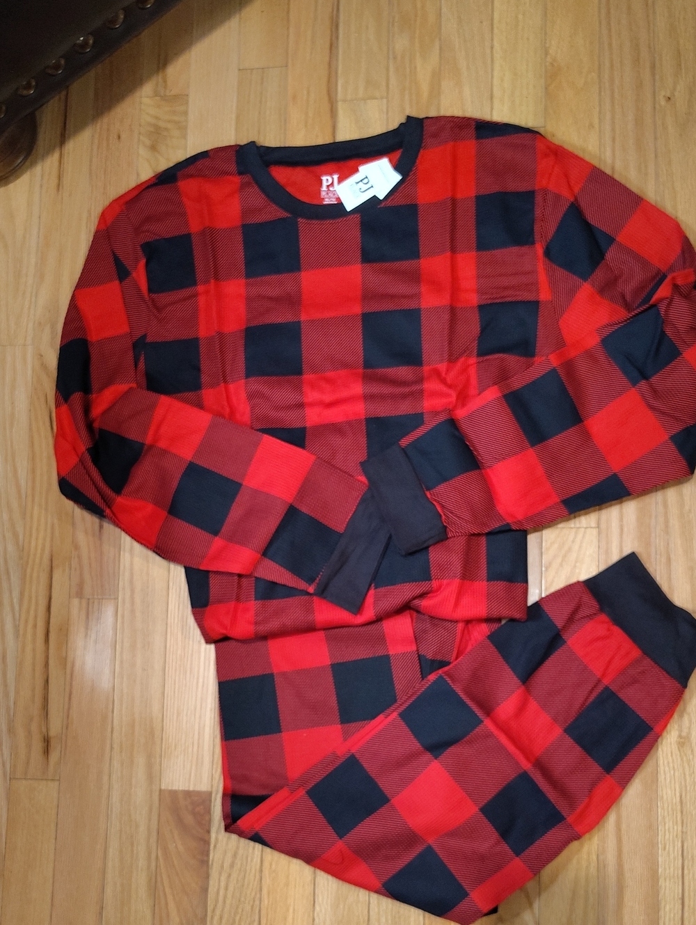 Women's Red And Black Buffalo Print PJ's